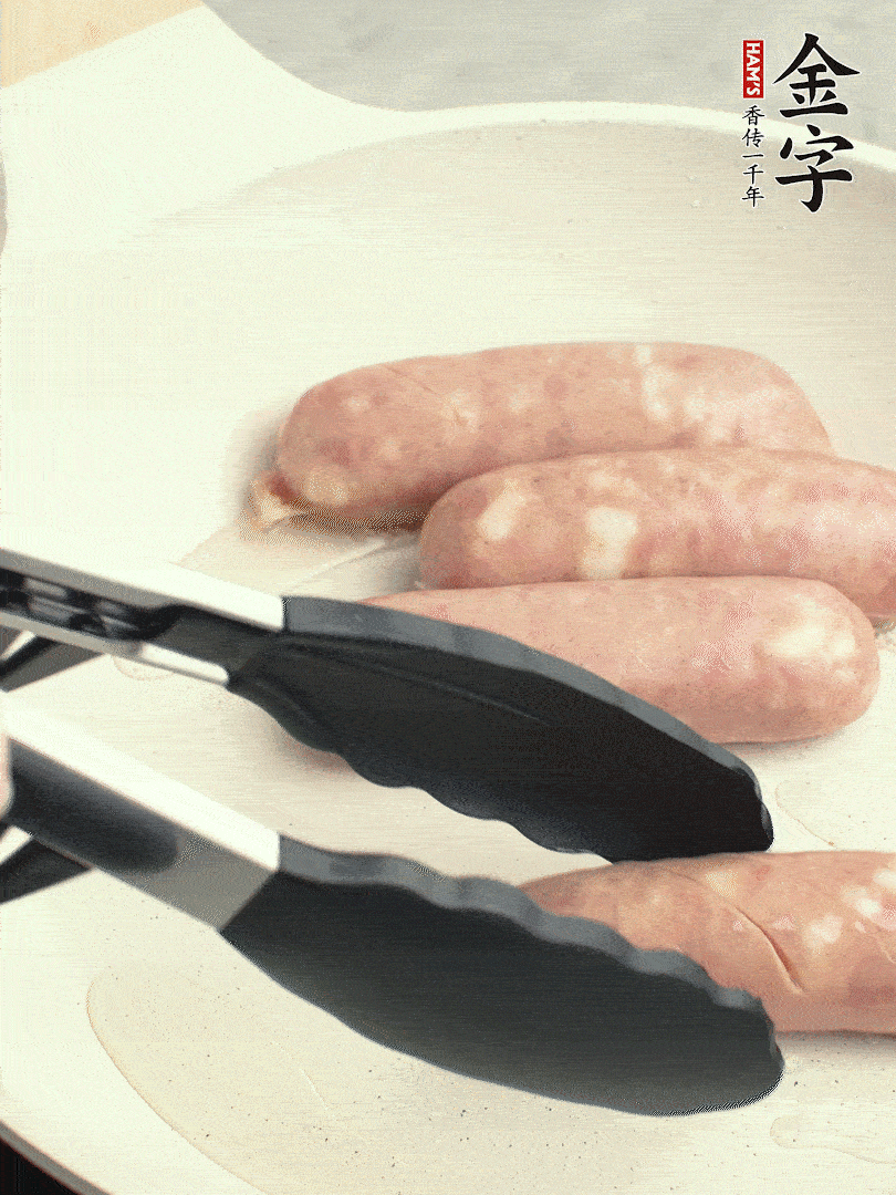 金字烤腸切花刀煎熟。