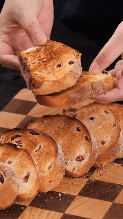 歐包切片，復(fù)烤烤脆